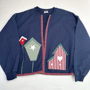 Jerzees Handmade Patchwork Cottage Core Grandma Cardigan XL